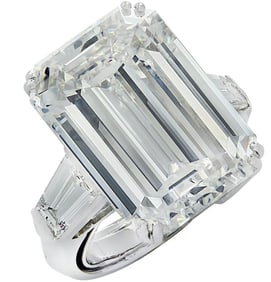 18.66ct GIA Certified Emerald Cut Diamond Engageme