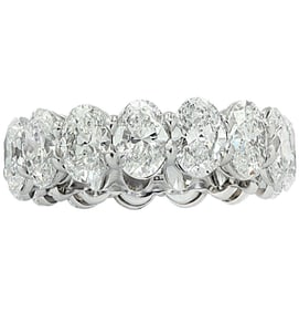 GIA Certified 7.55 Ct Oval Cut Diamond Eternity Ba