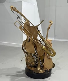 Arman Fernandez "Untitled" Violin Bronze Sculpture