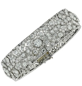 1920s Art Deco 21.83 Ct Diamond Bracelet in Platin