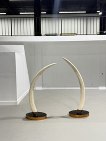 Pair of Chinese Carved Tusk