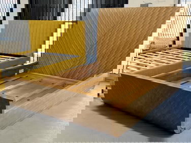 Modern. Maker Unknown Wood Bed