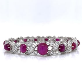 1950’s Platinum GIA Certified Burma No-heat Ruby &