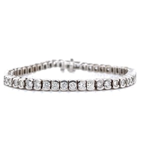 14K White Gold 6.00 Ct. Diamond Tennis Bracelet