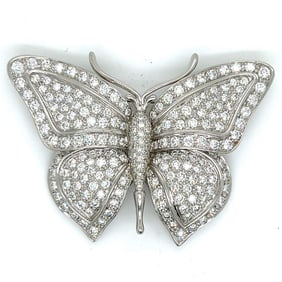 TIFFANY & CO. Platinum Diamond Butterfly Brooch