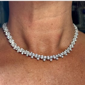 18K White Gold 30.87 Ct. Diamond Necklace