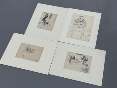 (4) Four Raphael Soyer Drawings