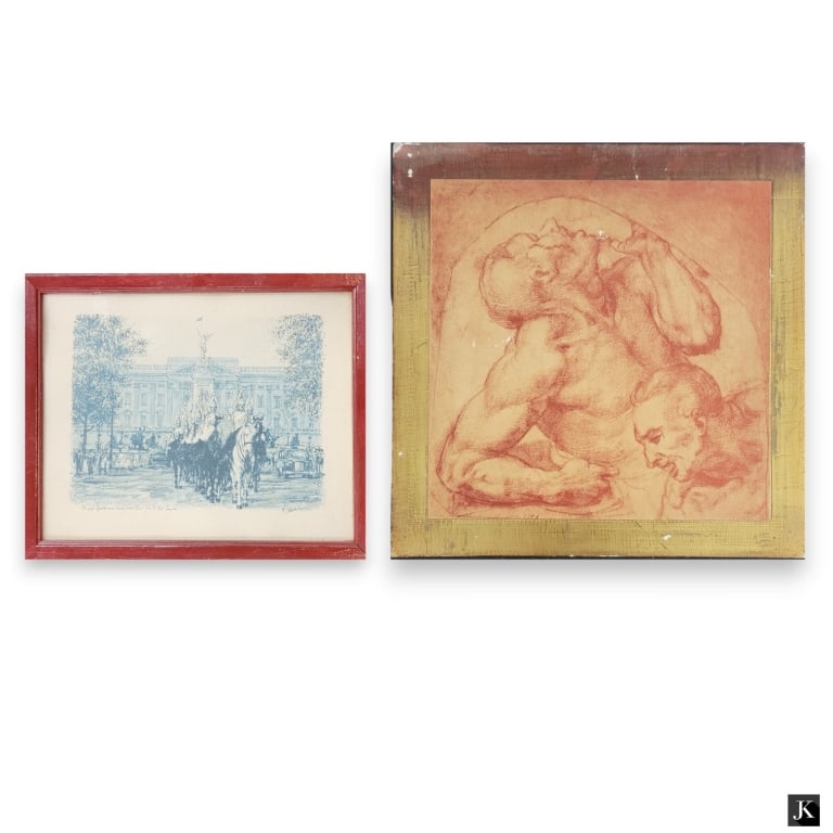 2 Vintage Prints After Rafaelo & Buckingham Palace (1 of 7)