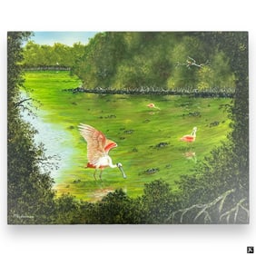 Raymond Plockelman Giclee, Roseate Spoonbills