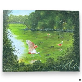 Raymond Plockelman Giclee, Roseate Spoonbills