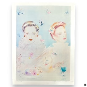 Pater Sato Color Lithograph "Tea For Two" AP