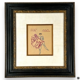 after: Pablo Picasso Oil Pastel "Toreador"