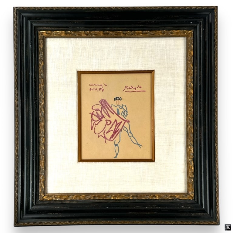 after: Pablo Picasso Oil Pastel "Toreador" (1 of 5)