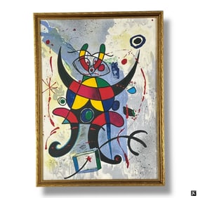 After" Miro Color Lithograph "Untitled"