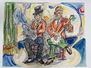 Martin Kaelin (b. 1926) Ink/Watercolor/Paper