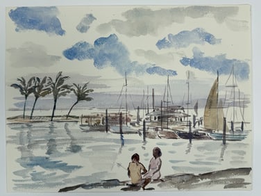 L. Turner (20th c.) Watercolor/Paper