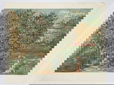 Eva Sikorski (1917-1990) Signed Lithograph