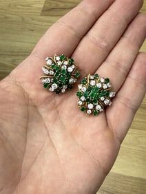 Van Cleef & Arpels Emerald & Diamond Earrings