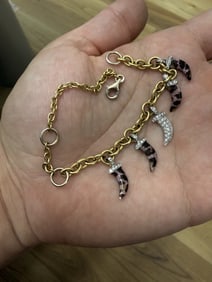 Designer 18K diamond "Horn" Bracelet
