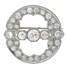 5.35CT DECO BROOCH-V6901-1