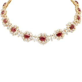 Ruby and Diamond Necklace -V51454