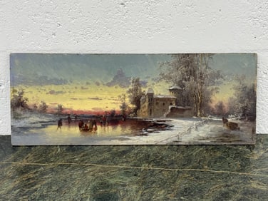 "Winter Fun" Signed & Dated 1848