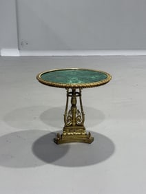 A French Malachite Bronze Table