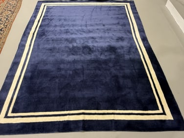 Machine Made Blue Rug 120 x 92