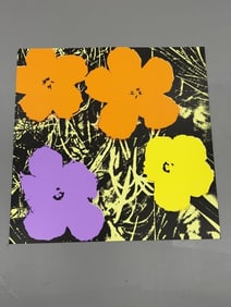 Andy Warhol Flowers 35.5 x 35.5 wide
