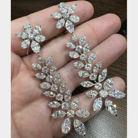 Sophia D. Platinum 28.94 Ct. Diamond Chandelier Ea