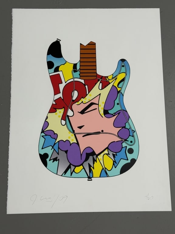 John Crash Matos Eye Guitar 30 H x 22 W (1 of 3)