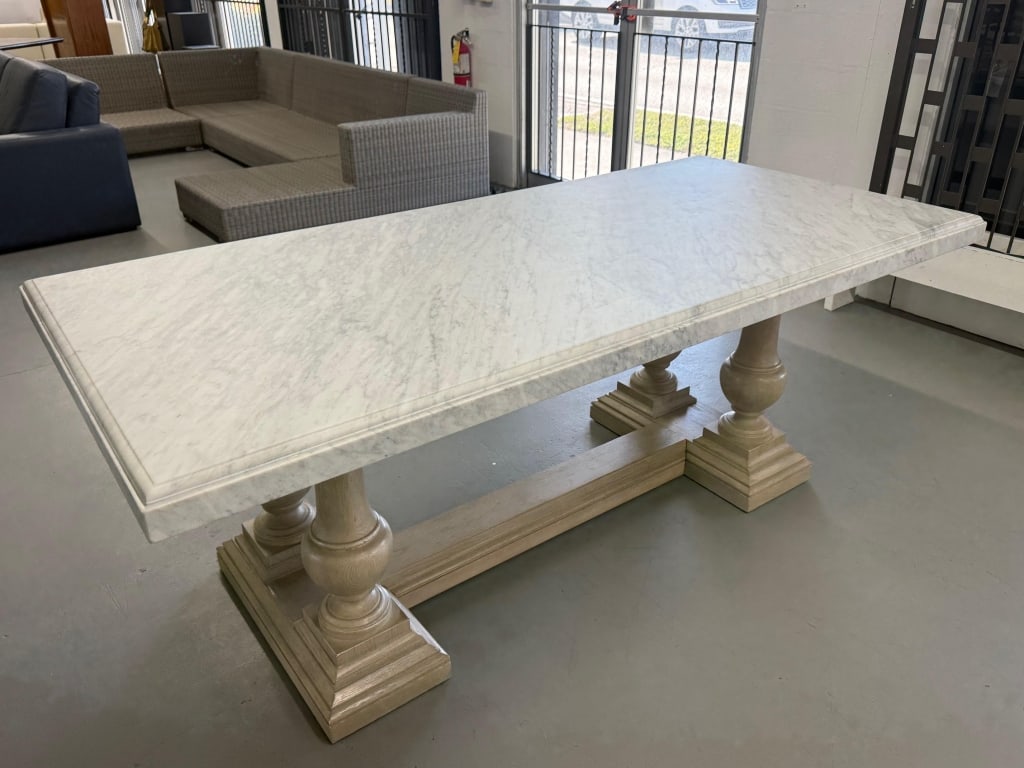 Carrara Marble Dining Table (1 of 9)