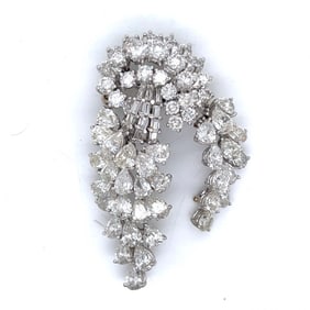 1950’s Platinum 22.00 Ct Diamond Brooch
