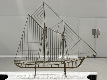 Curtis Jere Brass Sailboat