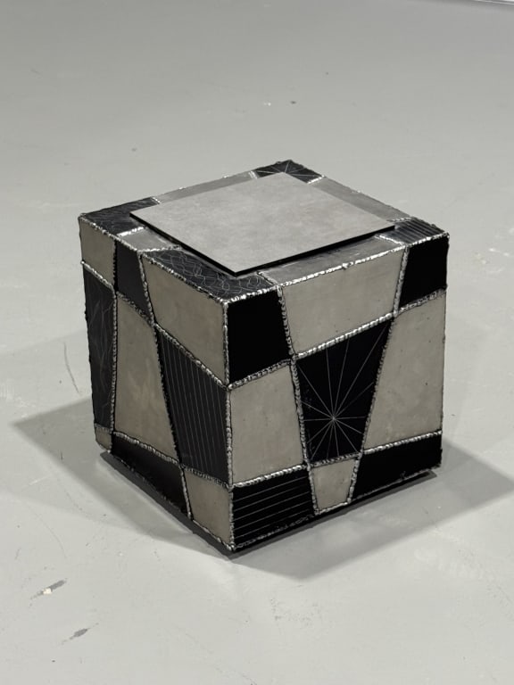 Paul Evans Argenete Style: Paul Evans Argenete Style. Measures 16 inches high x 16 inches x 16 inches