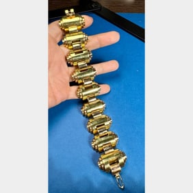 Retro 18K Green & Rose Gold Bracelet