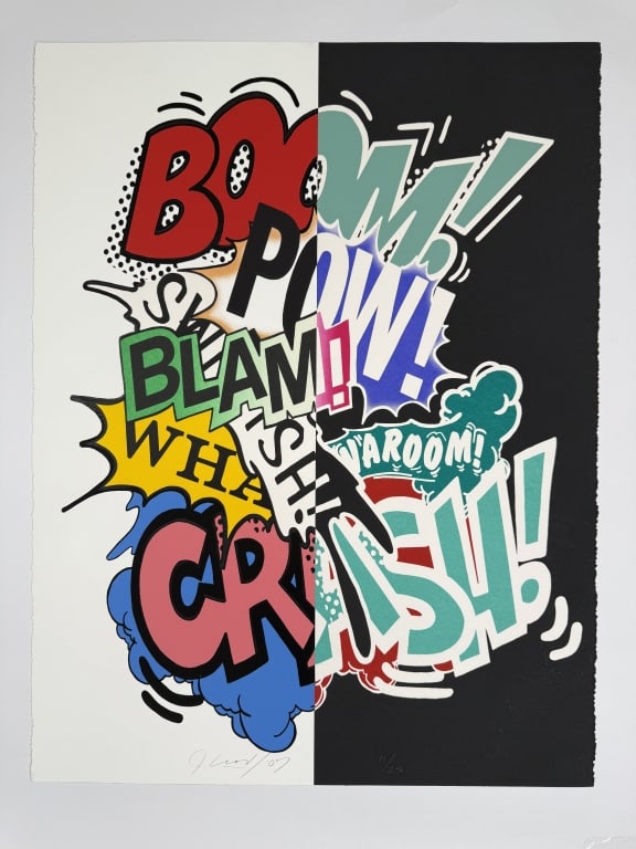 John 'Crash' Matos (b. 1961) Signed Serigraph: John 'Crash' Matos, American (b.1961) signed serigraph "Untitled". Signed and dated '07 lower left, numbered 11/25 lower right. Minor wear along the left and right sides of the work, otherwise in