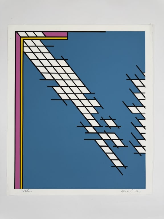 Nicholas Krushenick (1929-1999) Signed Serigraph: Nicholas Krushenick, American (1929-1999) signed serigraph "Tailgate". Signed and dated 1978 lower right and numbered 155/200 lower left. Minor wear along the edges of the work, otherwise in good