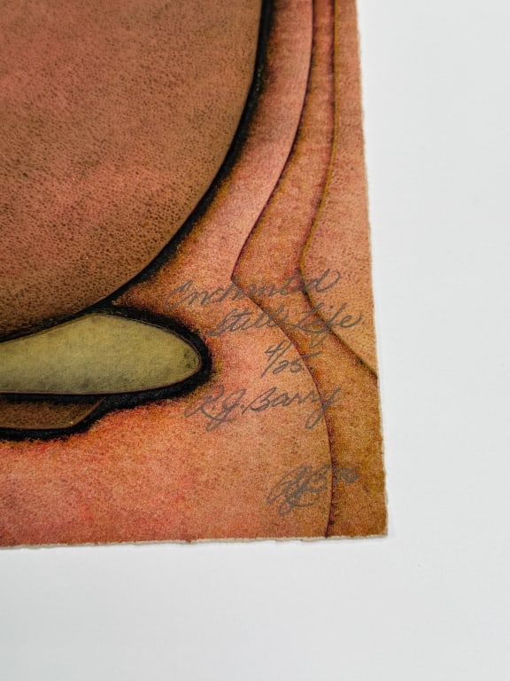 R.J Barry Collagraph Print - 3