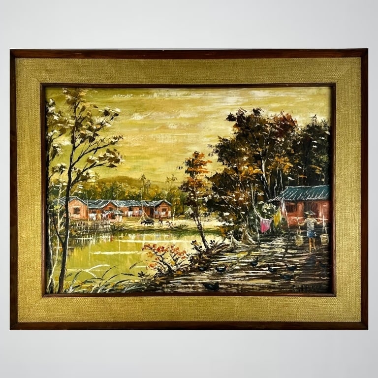 Artist Signed Oil on Canvas Landscape (1 of 4)