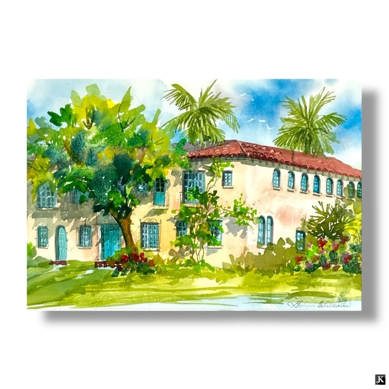Gretchen Williams Watercolor "Mizner's Dream" (1 of 4)
