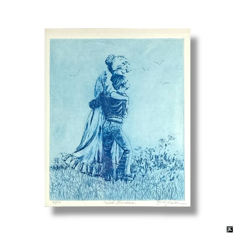 Miriam Ecker Framed Decorative Print "With Grandma (1 of 5)