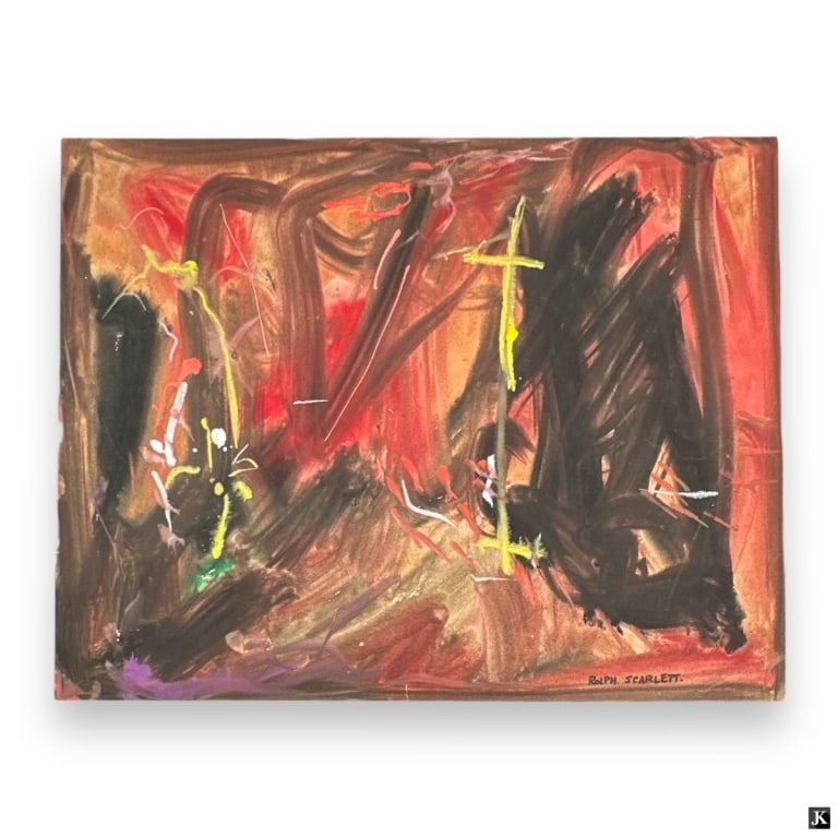 Rolph Scarlett Watercolor "Abstract Composition" (1 of 3)