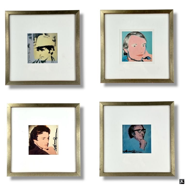 After: Andy Warhol Offset Prints: Collection of 4 After: Andy Warhol Color Offset Prints – "Portraits of the 70s"Includes: Jamie Wyeth, Dennis Hopper, Roy Lichtenstein, and Sydney Lewis. Each piece signed in the plate. Framed, matte