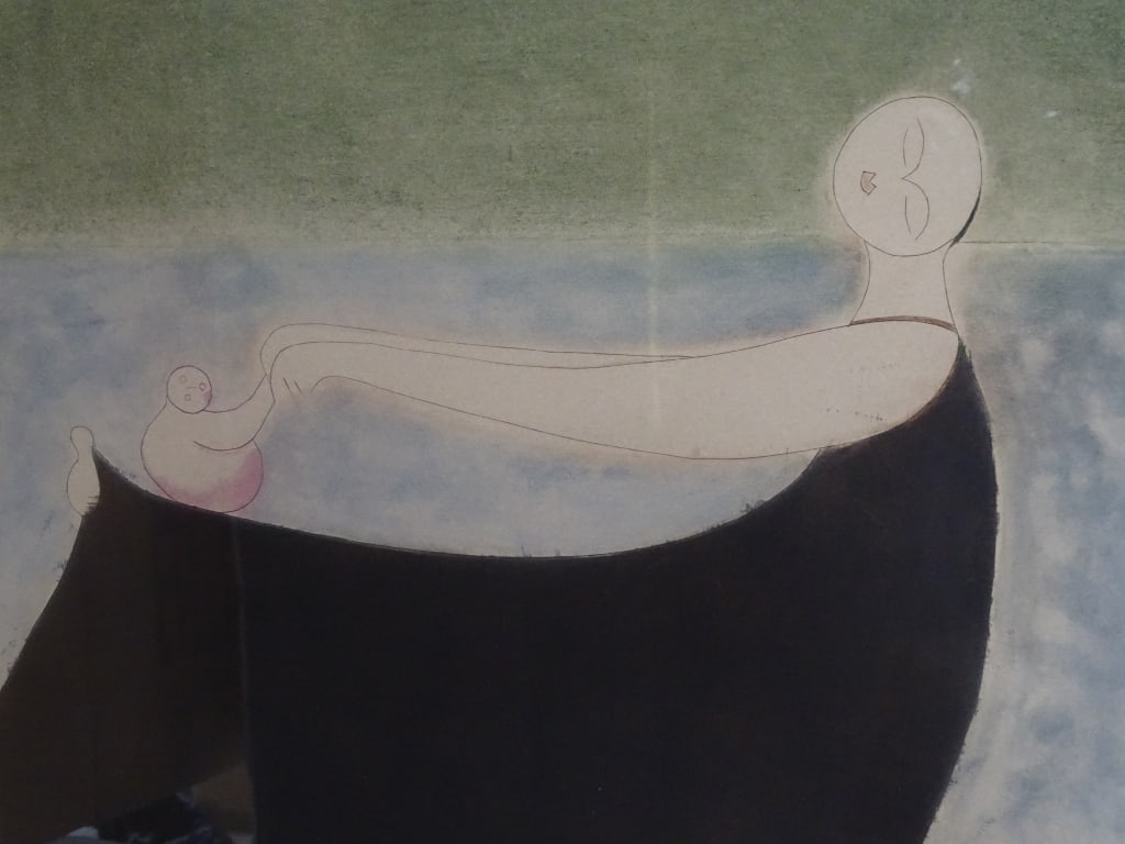 Eng Tay Aquatint "Mother & Child" (1 of 4)