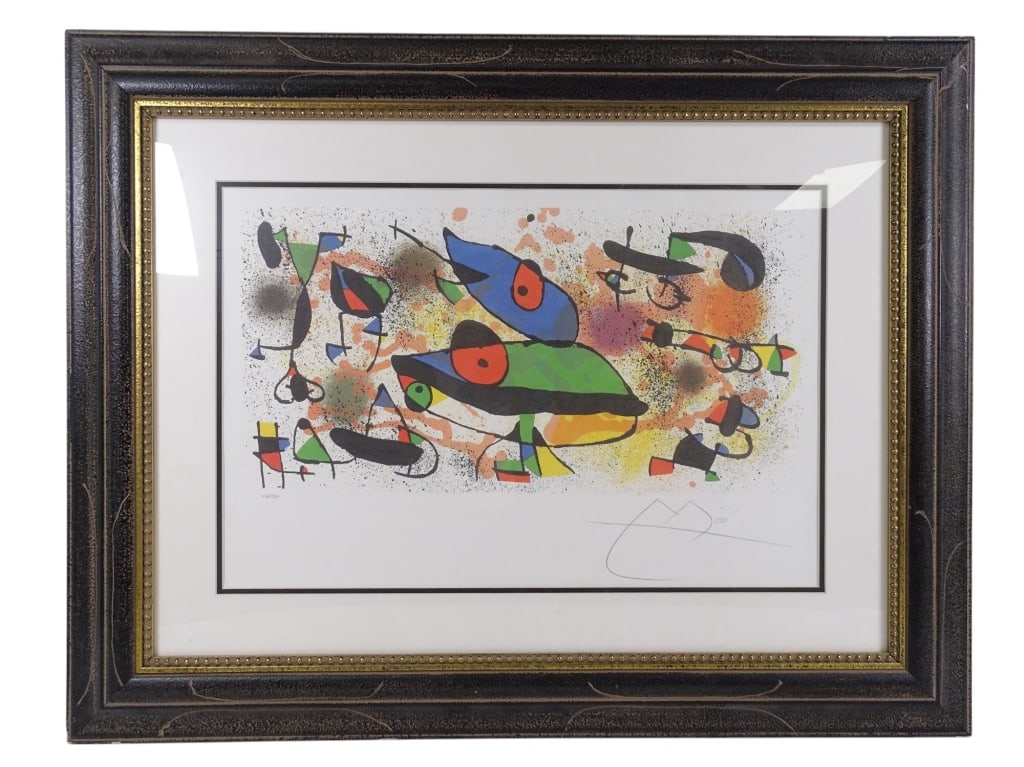 Joan Miró Color Lithograph "Sculpture II": Joan Miró (Spanish, 1893–1983) — Sculpture IIMedium: Color LithographTitle: Sculpture IISigned: Facsimilie signature and pencil numbered I 303/500Condition: Good overall conditionDimensions (Sigh