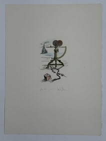 Ivan Dobroruka (1934-2001) AP Hand Colored Etching