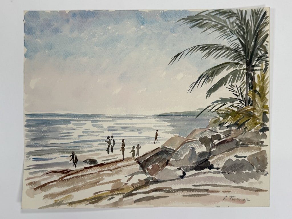 L. Turner (20th C.) Watercolor/Paper (1 of 5)