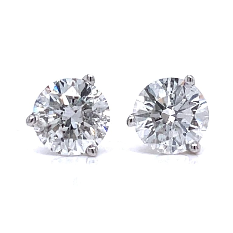 14K White Gold 2.40 Ct. Diamond Stud Earrings (1 of 2)