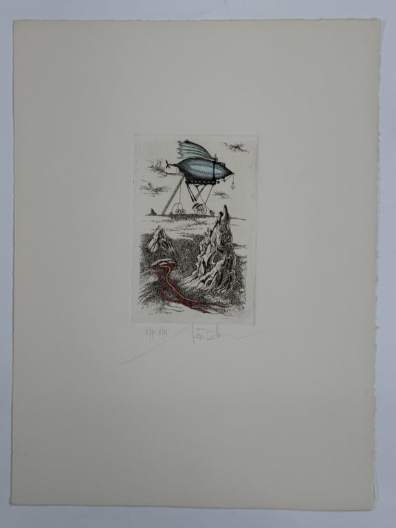 Ivan Dobroruka (1934-2001) AP Hand Colored Etching (1 of 3)